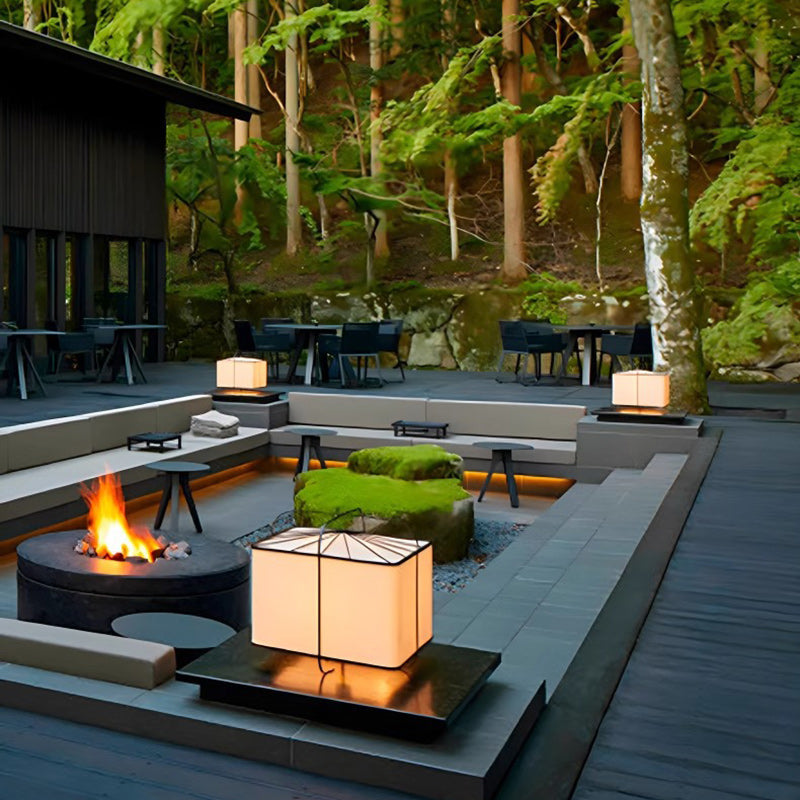 Fabric Square Patio Outdoor Light