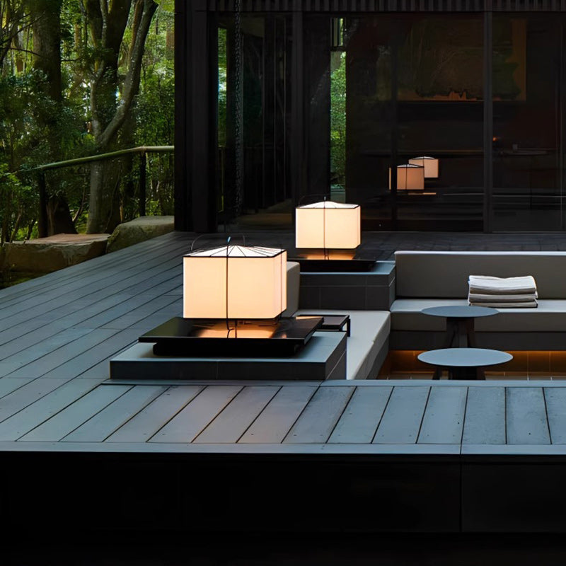 Fabric Square Patio Outdoor Light