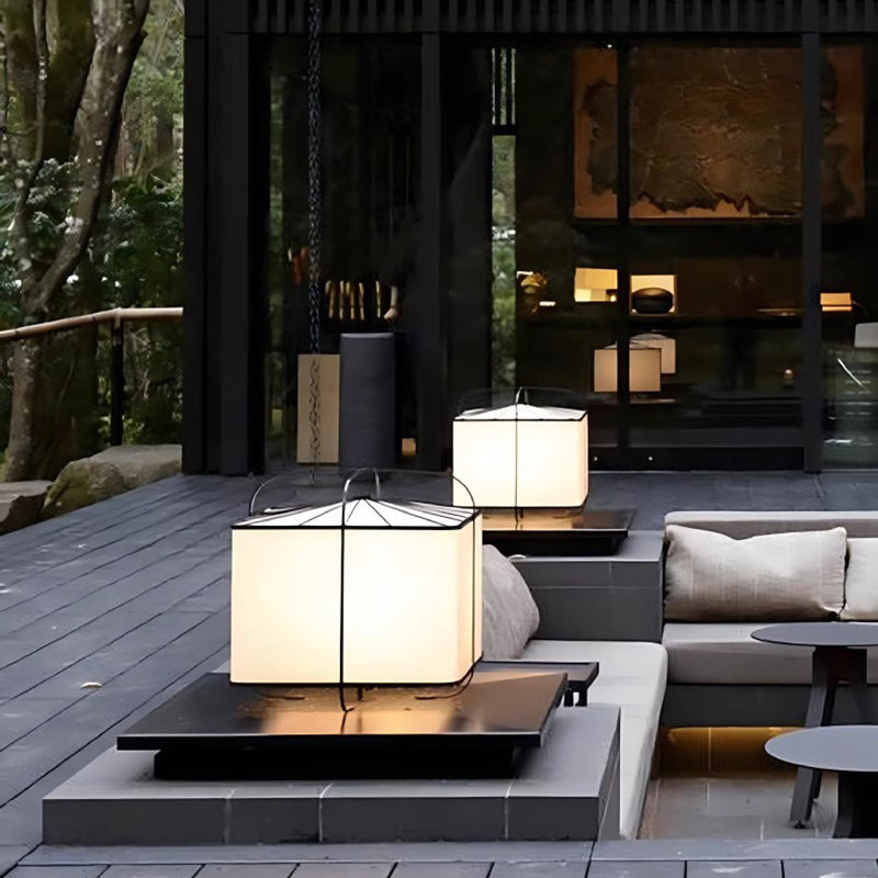 Fabric Square Patio Outdoor Light