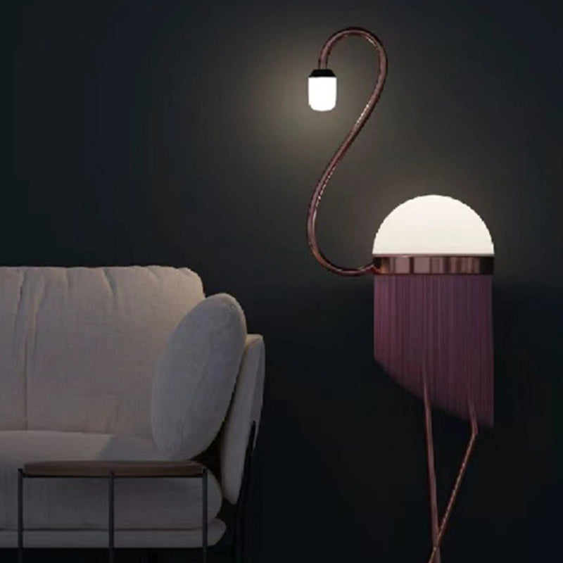 Iron PE Flamingo Living Floor Lamp