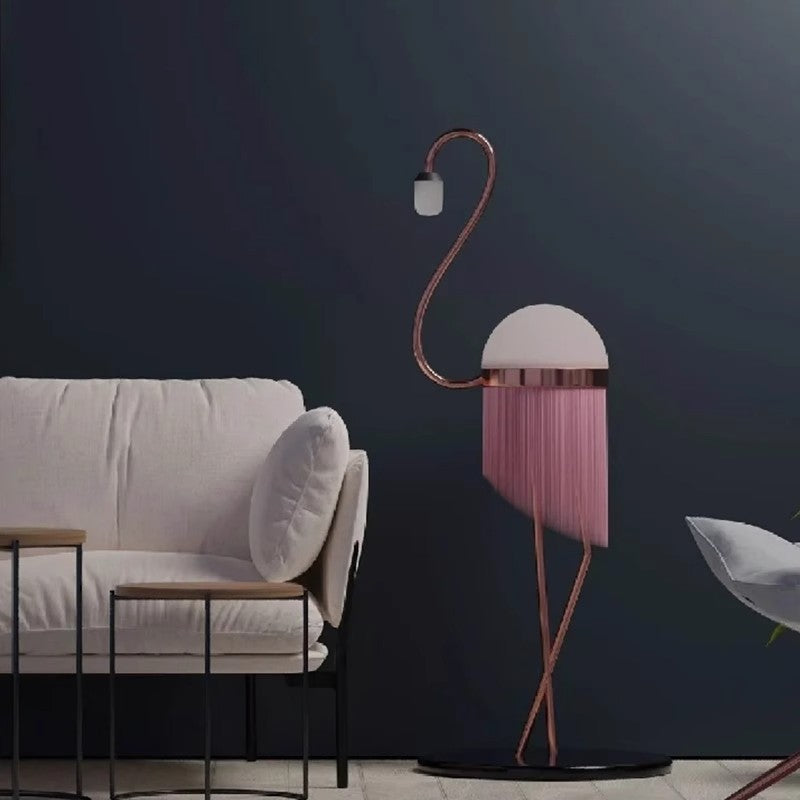 Iron PE Flamingo Living Floor Lamp