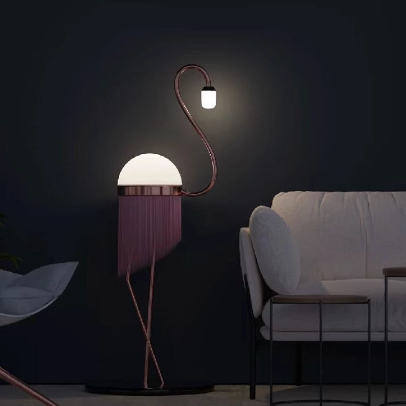 Iron PE Flamingo Living Floor Lamp
