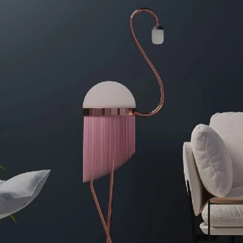 Iron PE Flamingo Living Floor Lamp