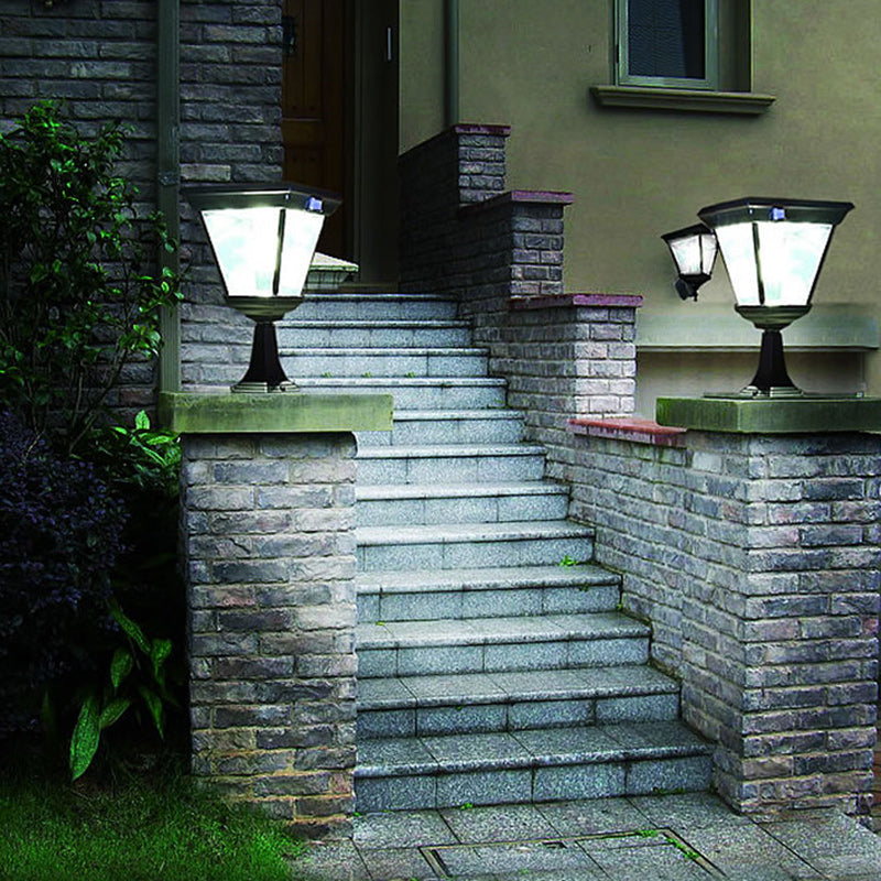 Hexagonal Aluminum Glass Human Outdoor Light