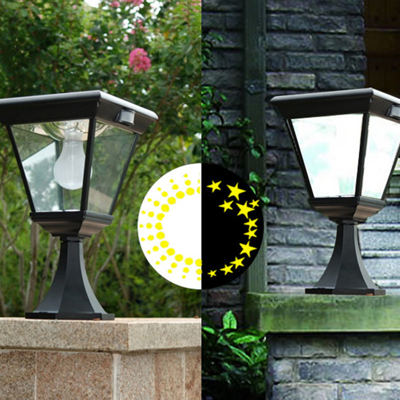 Hexagonal Aluminum Glass Human Outdoor Light