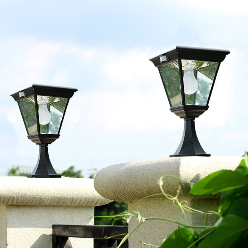 Hexagonal Aluminum Glass Human Outdoor Light
