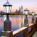 Hexagonal Aluminum Glass Human Outdoor Light