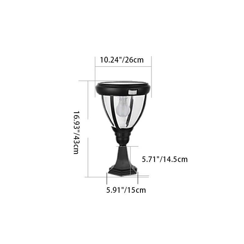 Hexagonal Aluminum Glass Human Outdoor Light