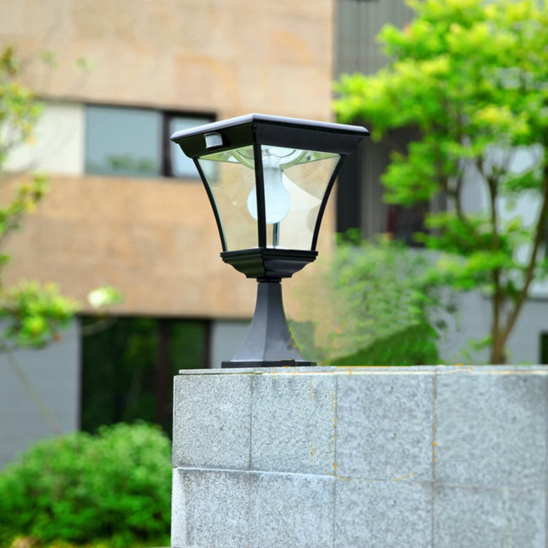 Hexagonal Aluminum Glass Human Outdoor Light