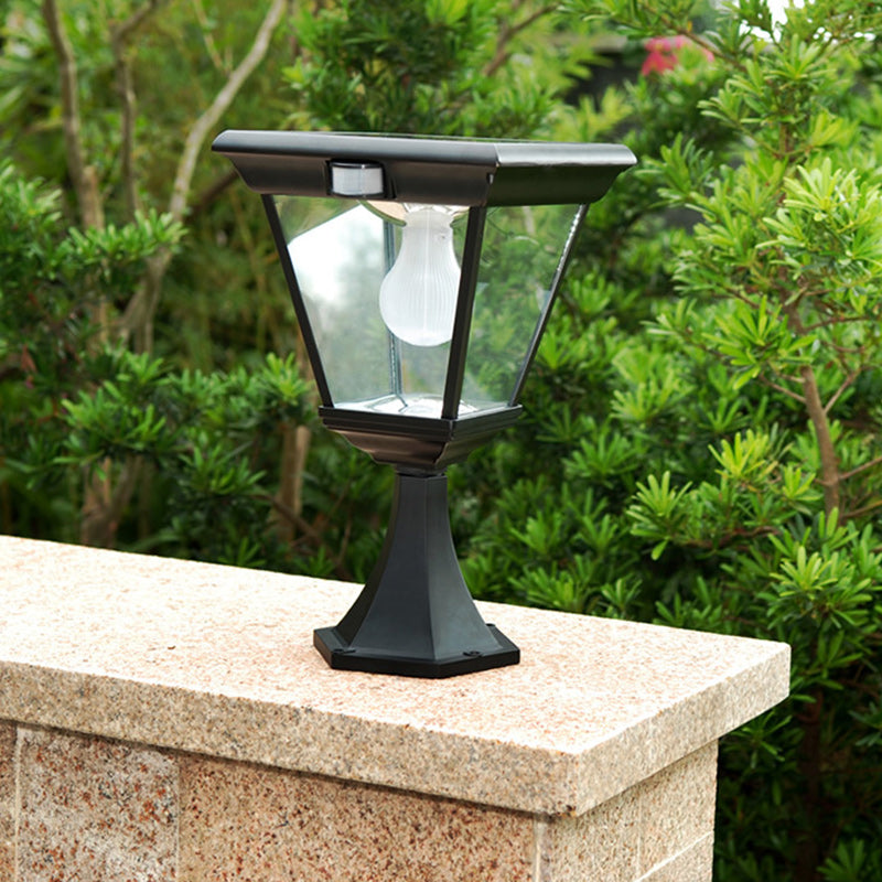 Hexagonal Aluminum Glass Human Outdoor Light
