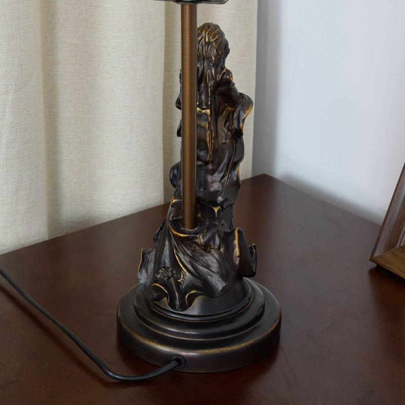 Pastoral Bird Stained Glass Table Lamp