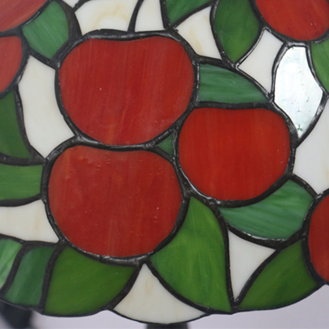 Pastoral Apple Pattern Stained Table Lamp