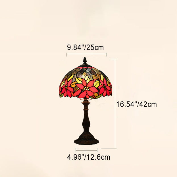 Sunflower Stained Glass Dome Table Lamp