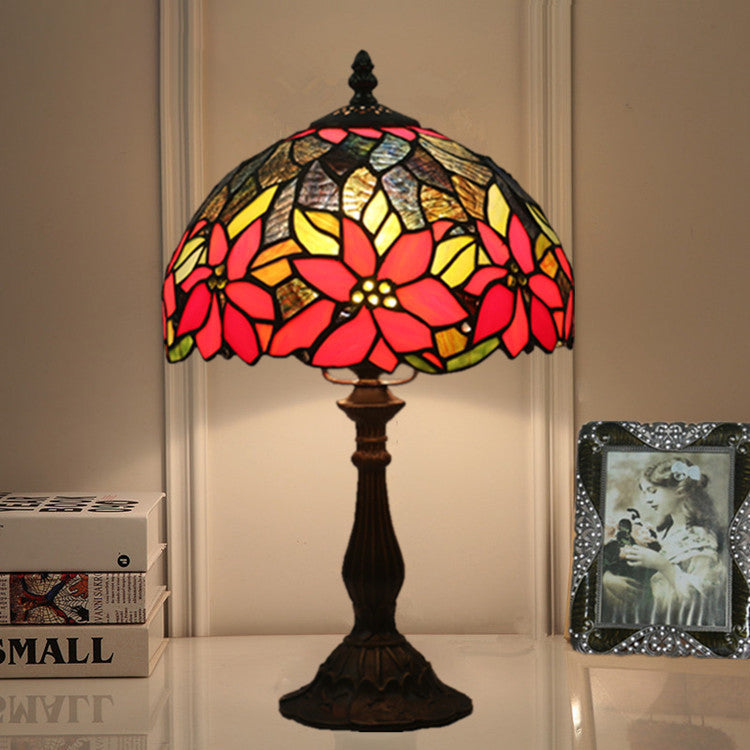 Sunflower Stained Glass Dome Table Lamp
