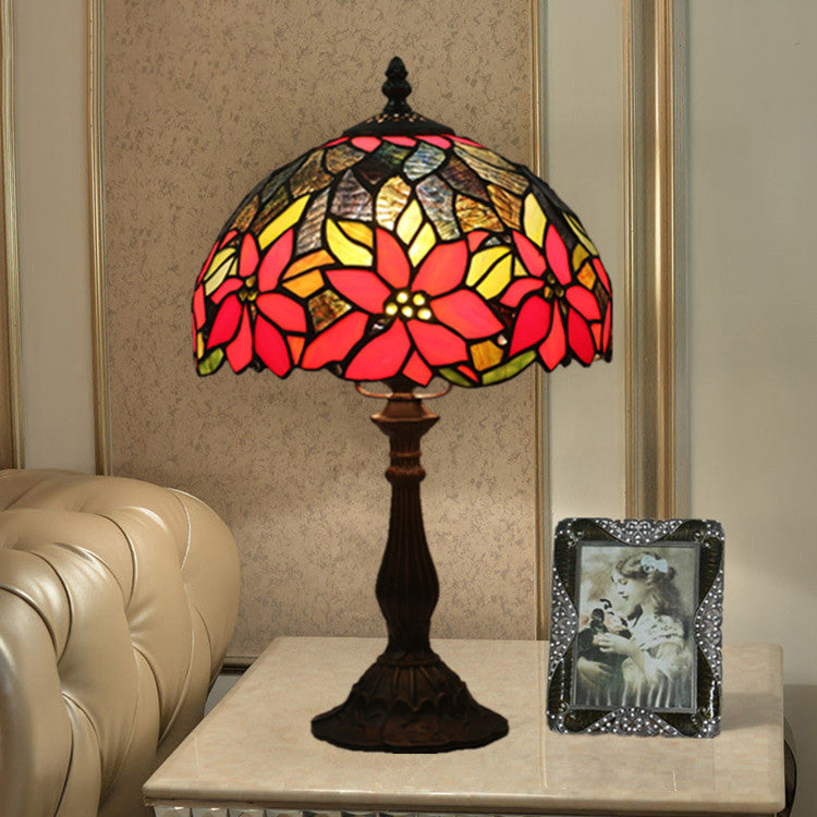 Sunflower Stained Glass Dome Table Lamp