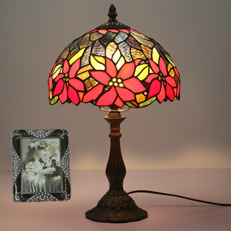 Sunflower Stained Glass Dome Table Lamp