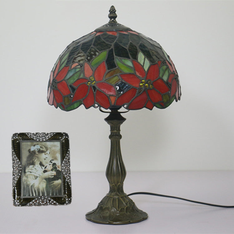 Sunflower Stained Glass Dome Table Lamp