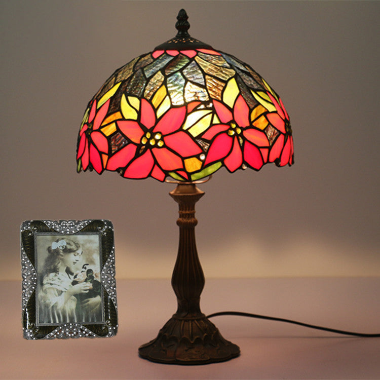 Sunflower Stained Glass Dome Table Lamp