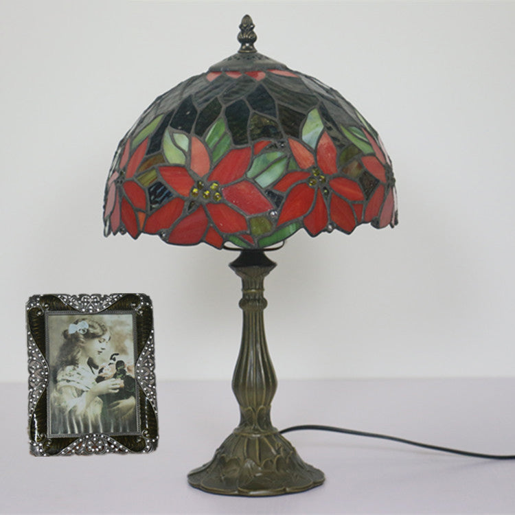 Sunflower Stained Glass Dome Table Lamp
