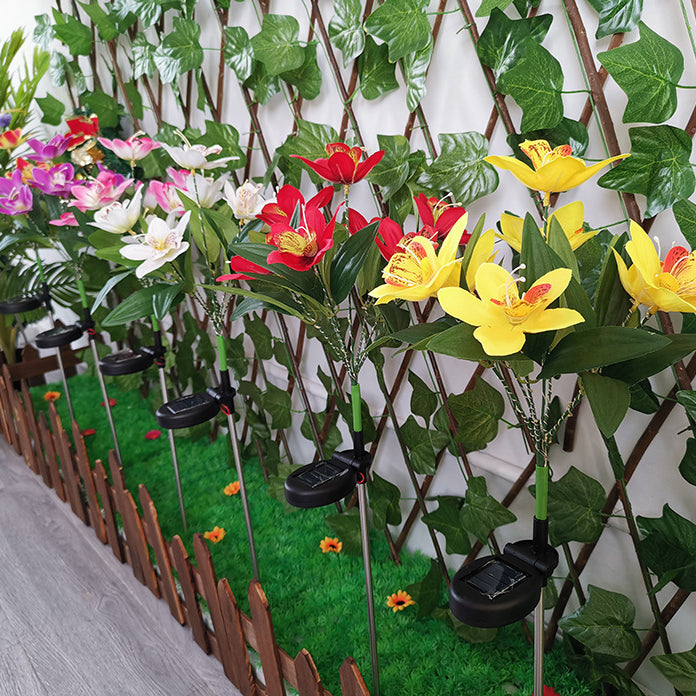 Artificial Orchid Flower Solar Outdoor Light