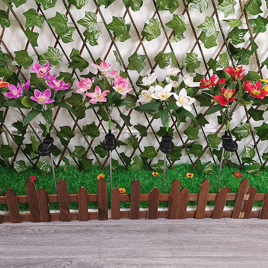 Artificial Orchid Flower Solar Outdoor Light