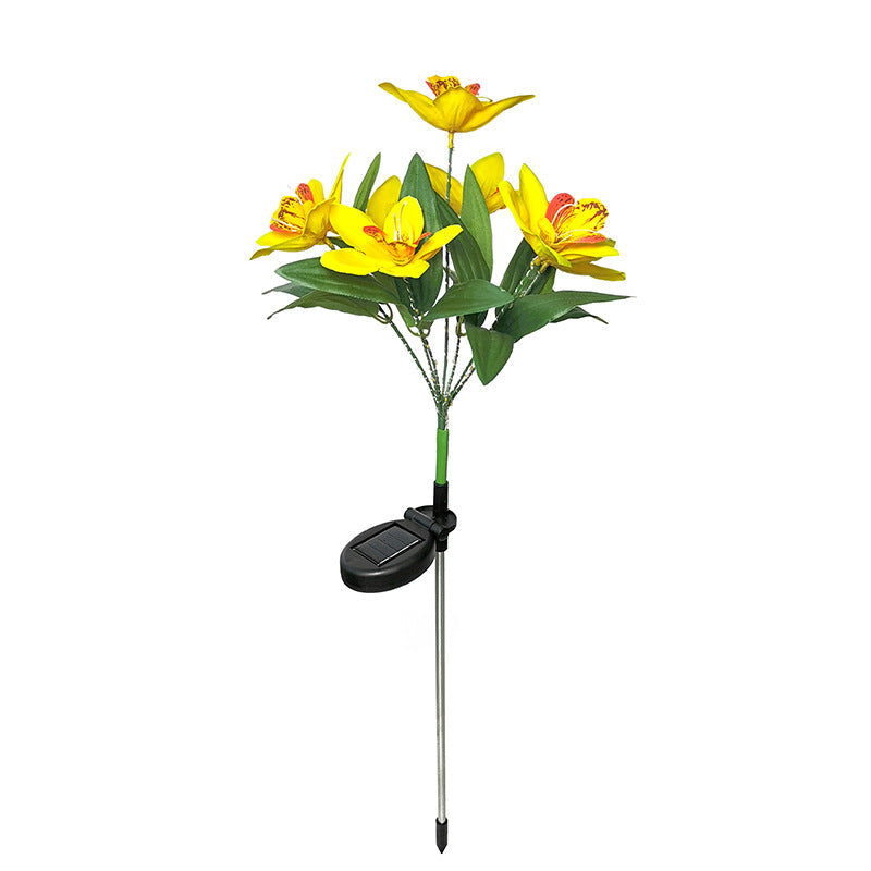 Artificial Orchid Flower Solar Outdoor Light