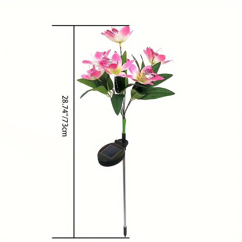 Artificial Orchid Flower Solar Outdoor Light