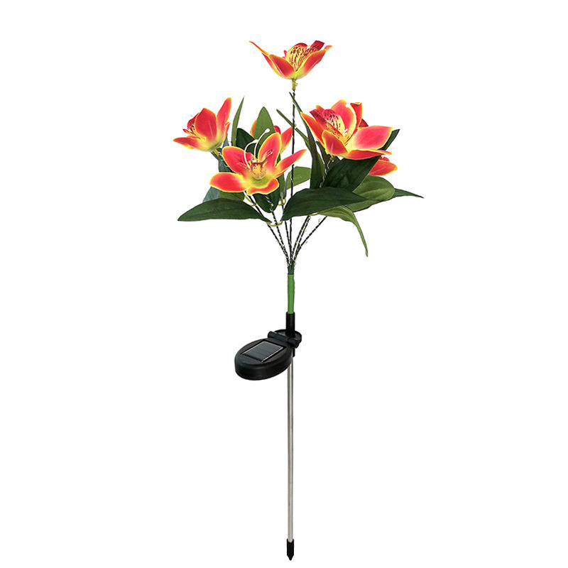 Artificial Orchid Flower Solar Outdoor Light