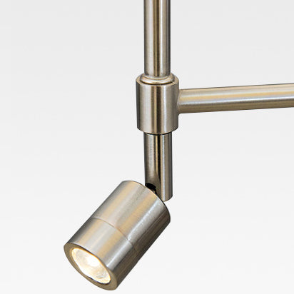 Cylinder Fabric Iron Rotatable 2-Light Floor Lamp