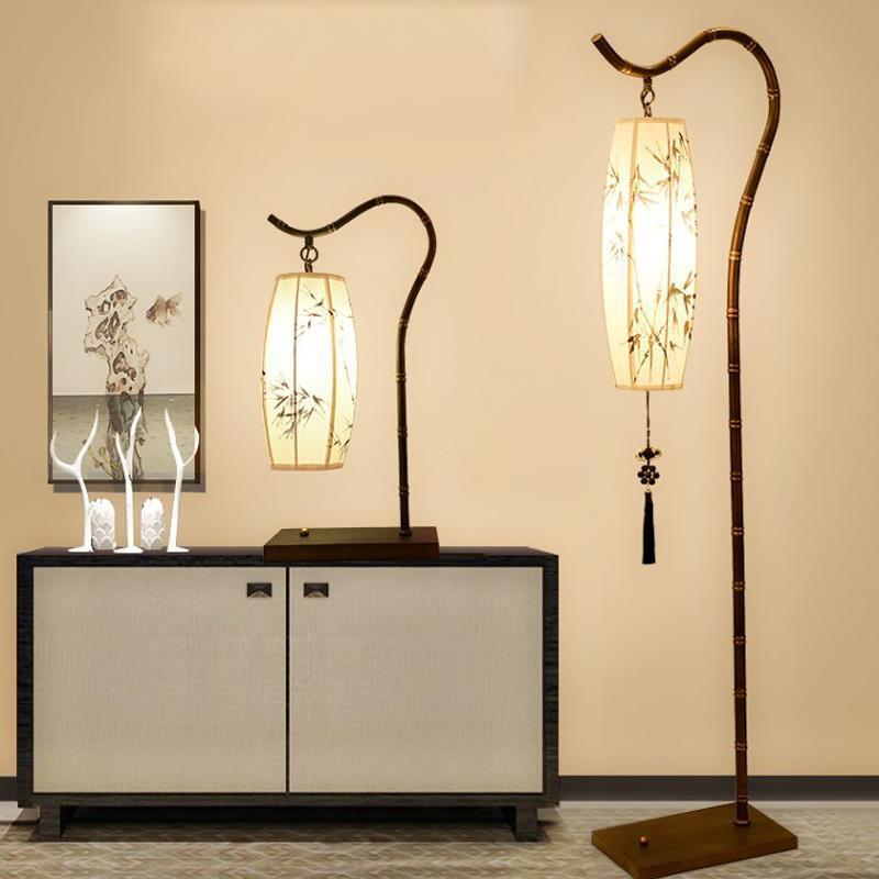 Traditional Chinese Zen Bamboo Floor Lamp