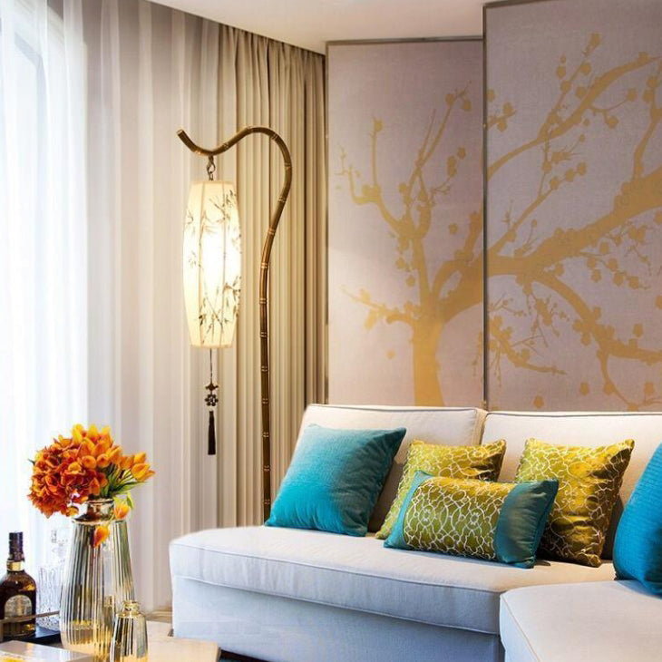 Traditional Chinese Zen Bamboo Floor Lamp