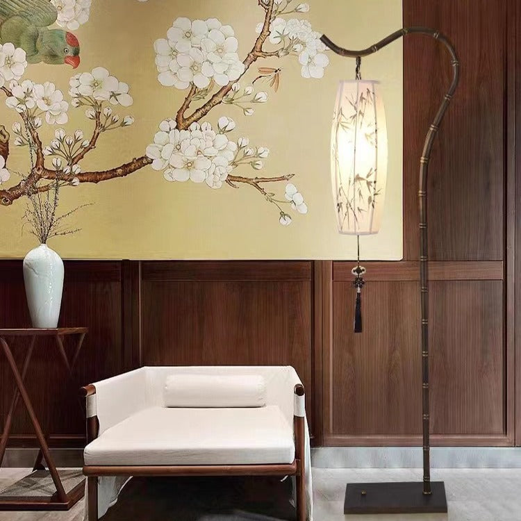 Traditional Chinese Zen Bamboo Floor Lamp