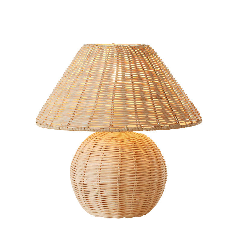 Rattan Weaving Round Home Table Lamp