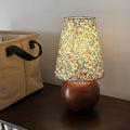 Pastoral Floral Print Fabric Table Lamp