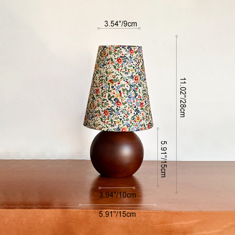 Pastoral Floral Print Fabric Table Lamp