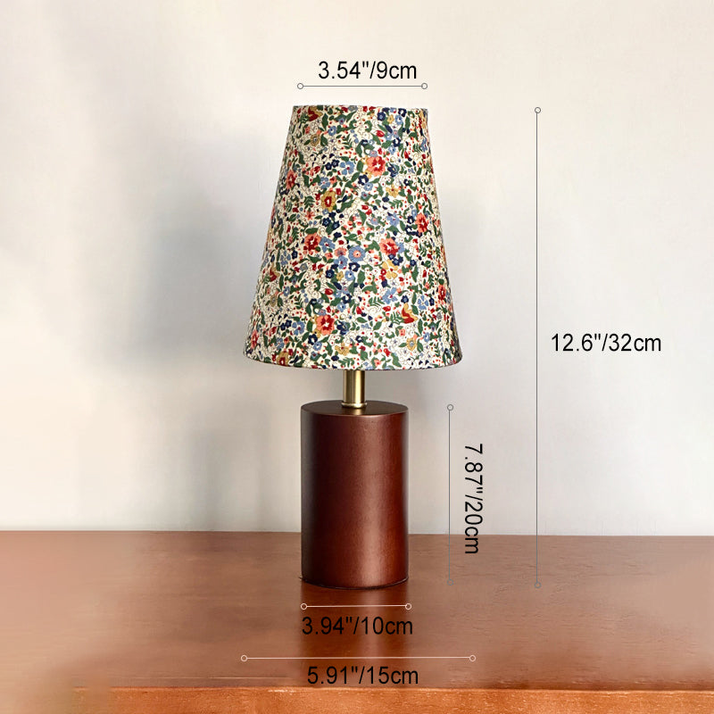 Pastoral Floral Print Fabric Table Lamp