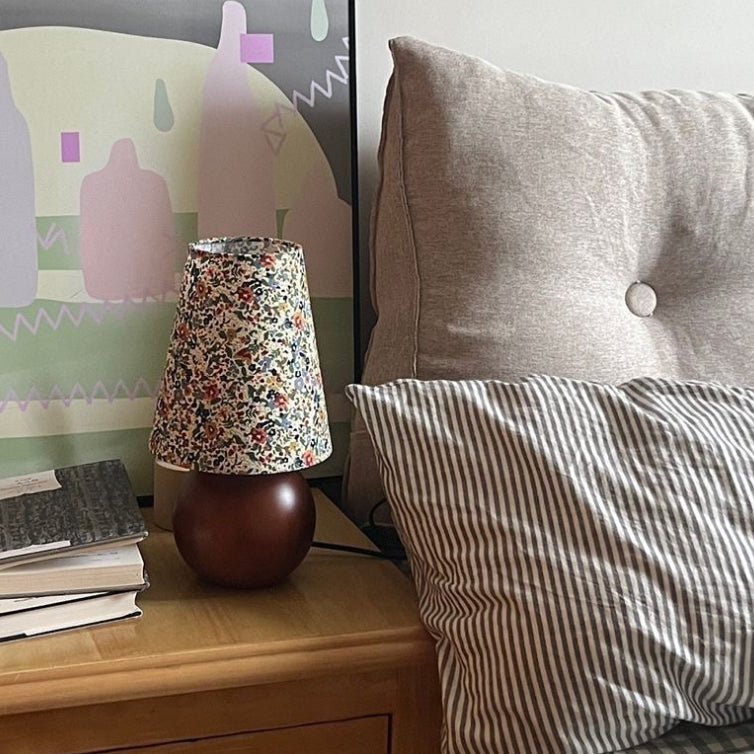 Pastoral Floral Print Fabric Table Lamp