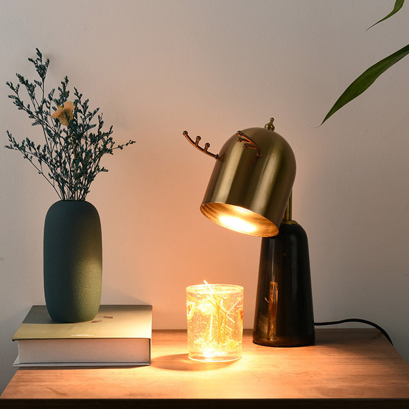 Antler Iron Marble Melting Table Lamp