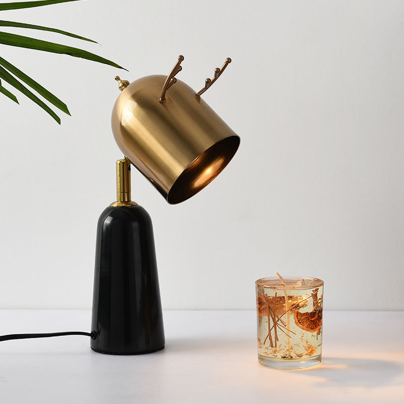 Antler Iron Marble Melting Table Lamp