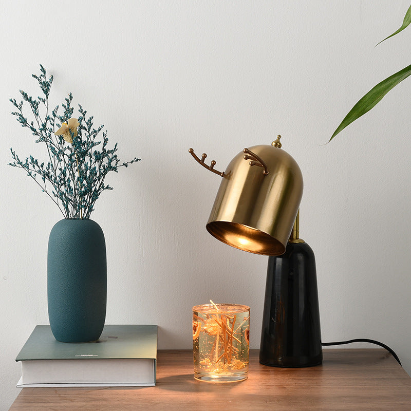Antler Iron Marble Melting Table Lamp