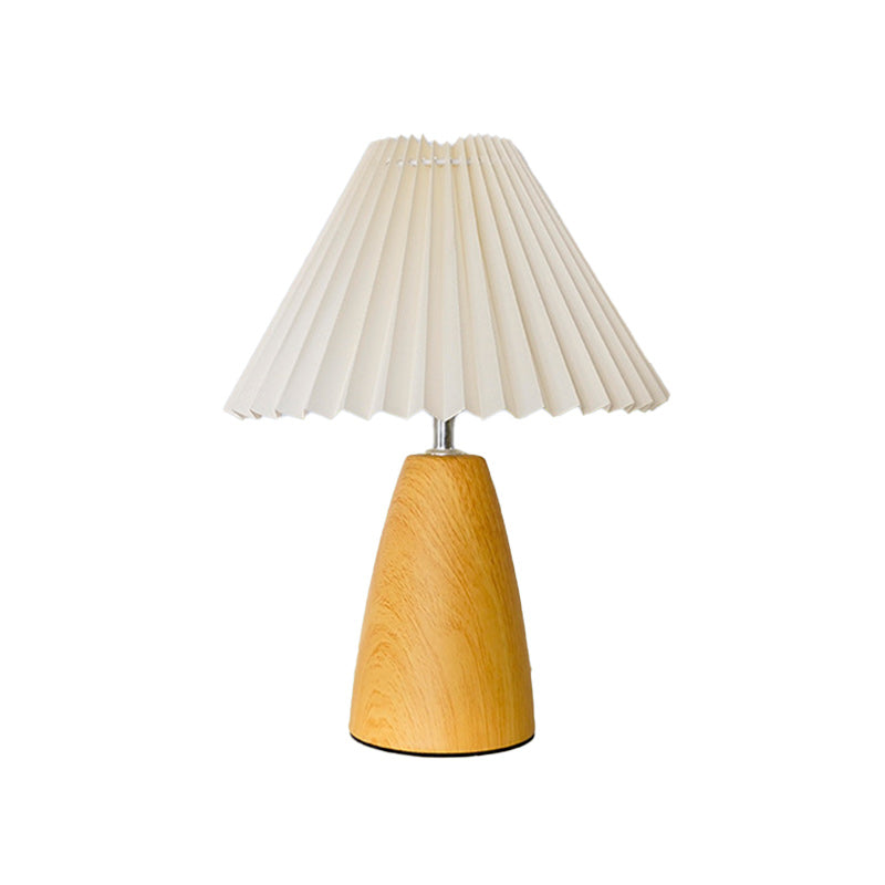 Pleated Fabric Ceramic Bedroom Table Lamp