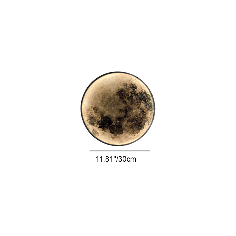 Earth Moon Acrylic Round Wall Lamp