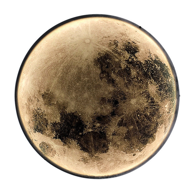Earth Moon Acrylic Round Wall Lamp