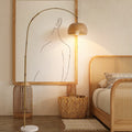 Bamboo Weaving Arc Living Floor Lamp
