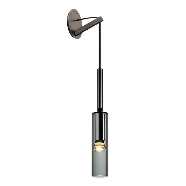 Full Copper Crystal Cylinder Wall Lamp