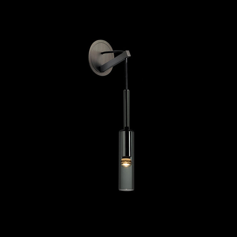 Full Copper Crystal Cylinder Wall Lamp