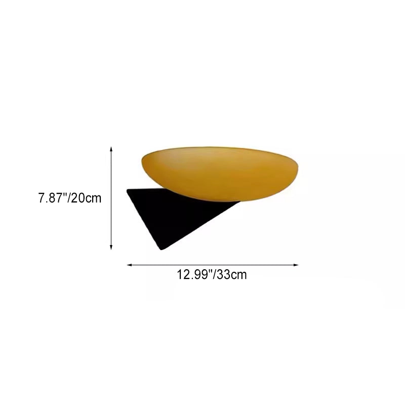 Iron Geometric Oval Glass Wall Lamp