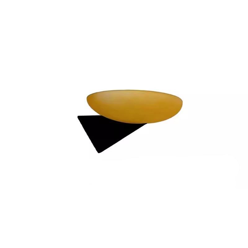 Iron Geometric Oval Glass Wall Lamp
