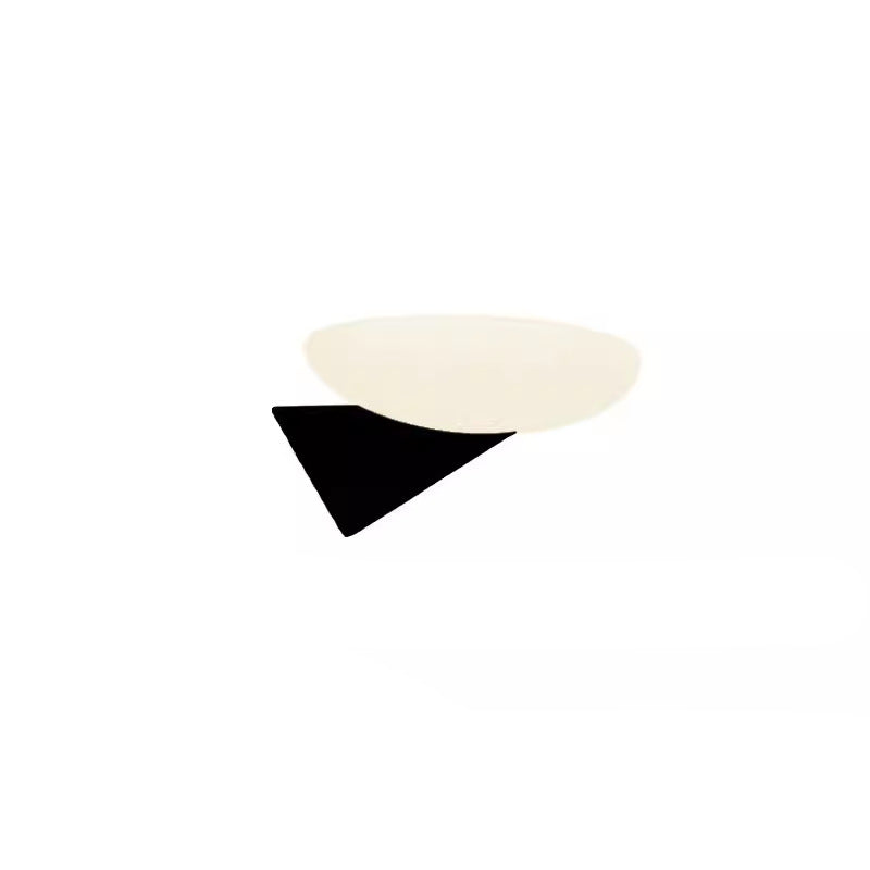 Iron Geometric Oval Glass Wall Lamp