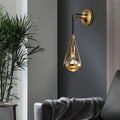 Shiny Raindrop Crystal Brushed Wall Lamp